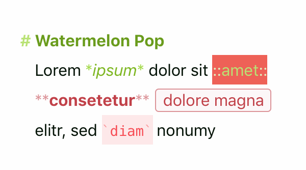 Editor Theme “Watermelon Pop“ by sjo.intricacy