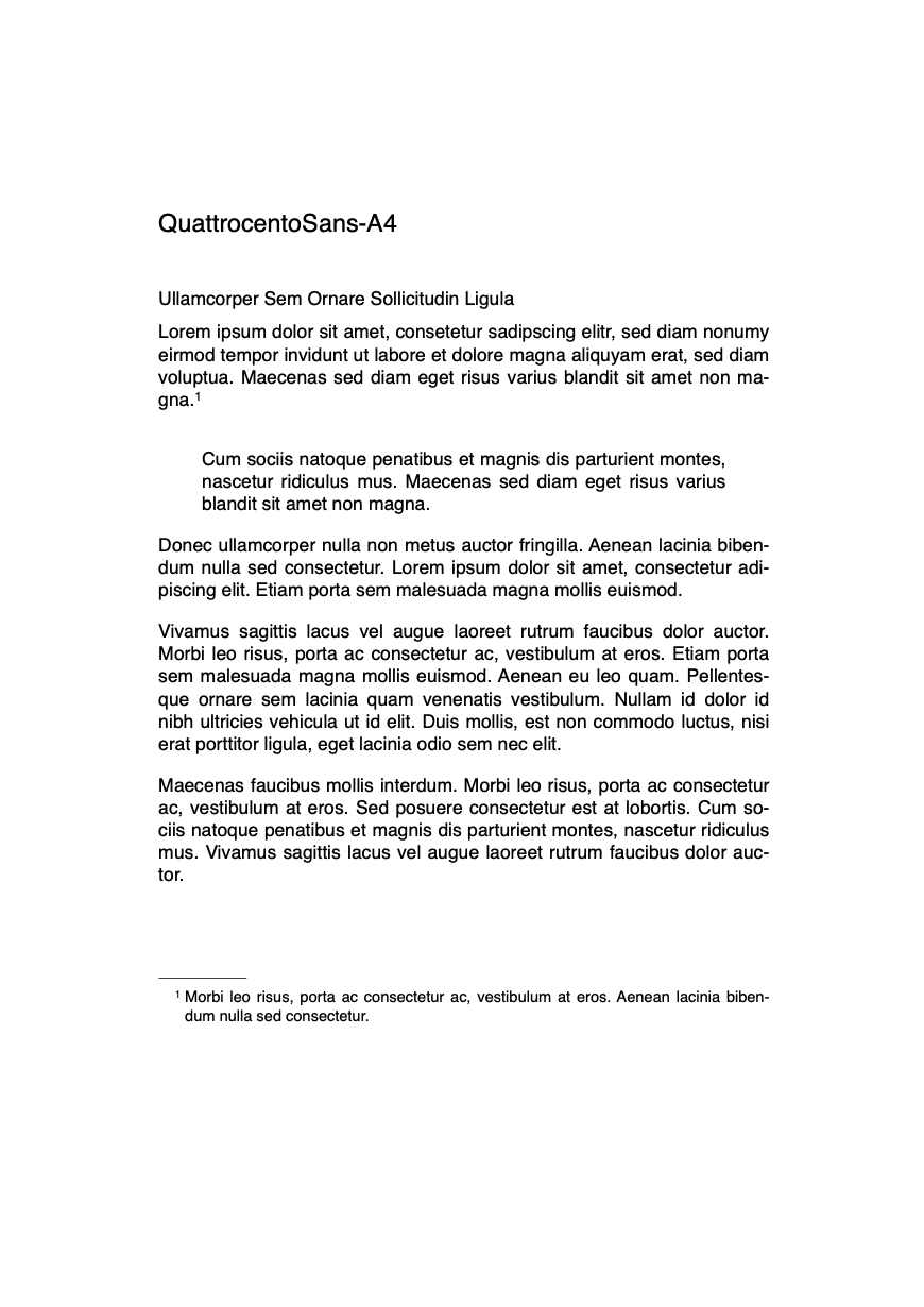 QuattrocentoSans-A4 Preview 1