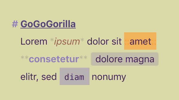 Editor Theme “GoGoGorilla“ by LilA